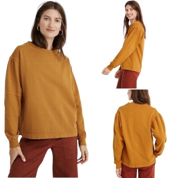 Madewell Rivet & Thread Seamed Sleeve Sweatshirt - Picture 1 of 13
